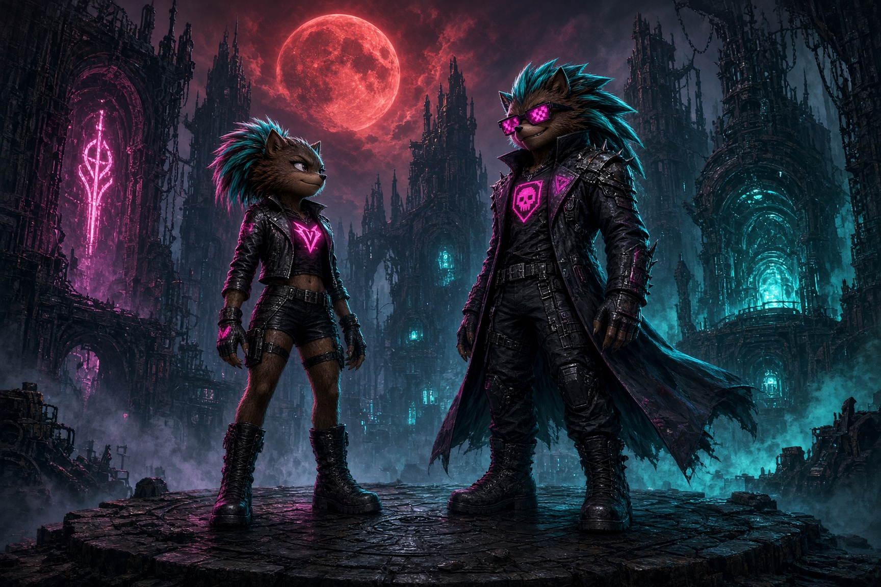 Vixen and HogDexter standing as equals in the forge